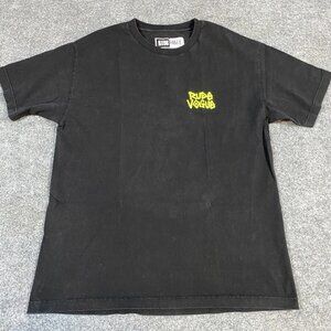 Rude Vogue T-shirt L Black 100% Cotton Spellout